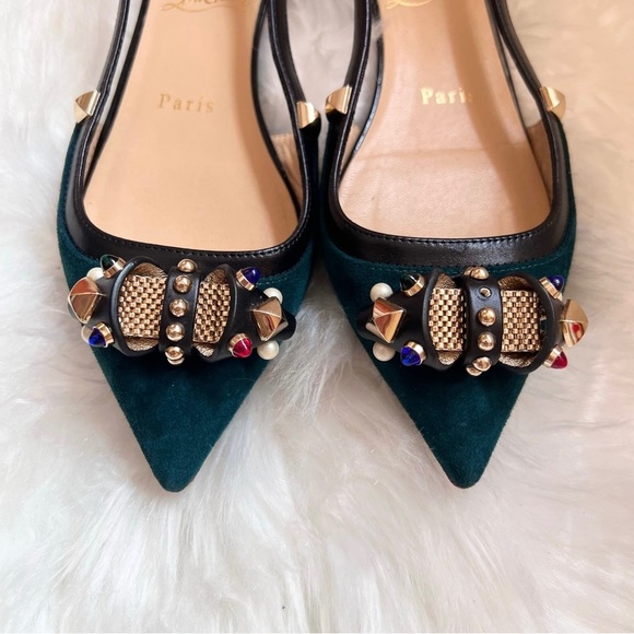 CHRISTIAN LOUBOUTIN Tudor Young Embellished Flats - Picture 8 of 9
